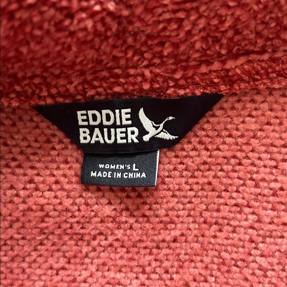 Eddie Bauer women’s Henley style fleece pullover rustic cozy with pockets size L - Picture 4 of 8
